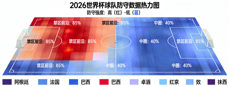 2026世界杯球队防守数据热力图 - 展示防守强度分布